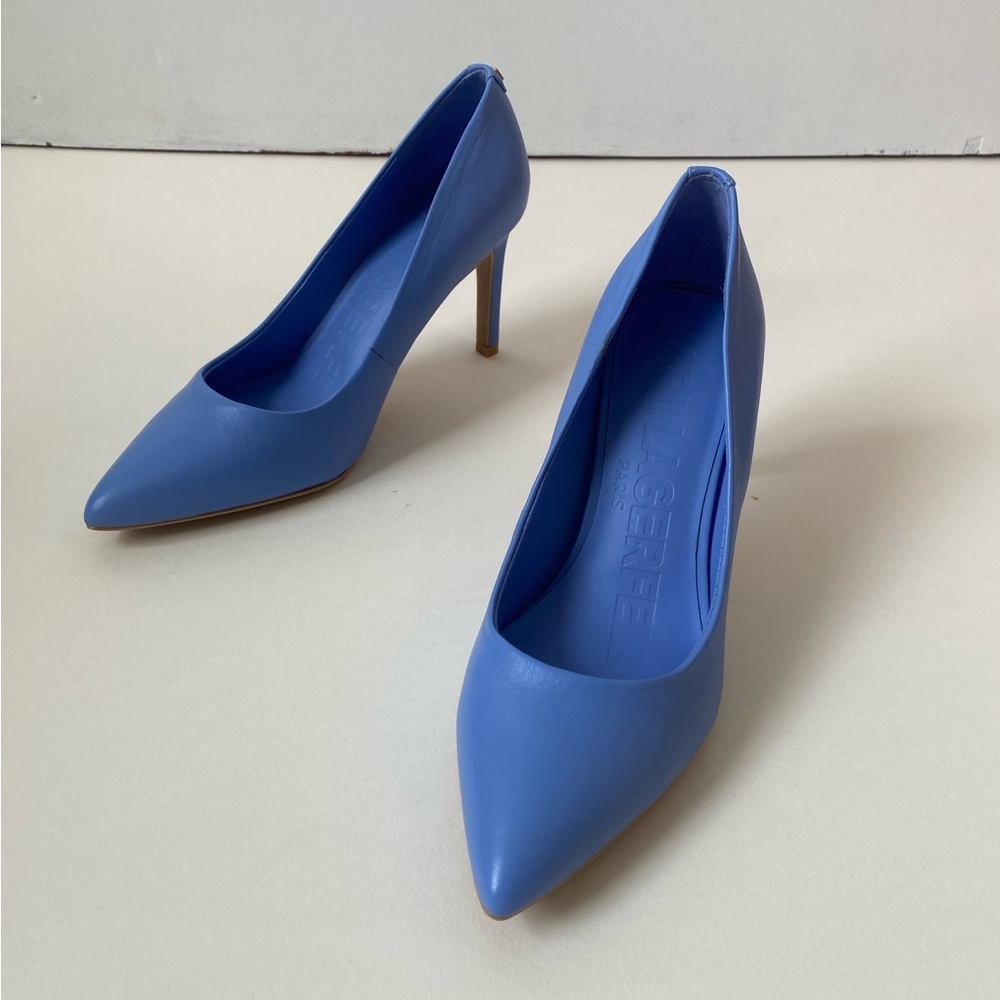 Karl Lagerfield periwinkle blue pumps, size 6